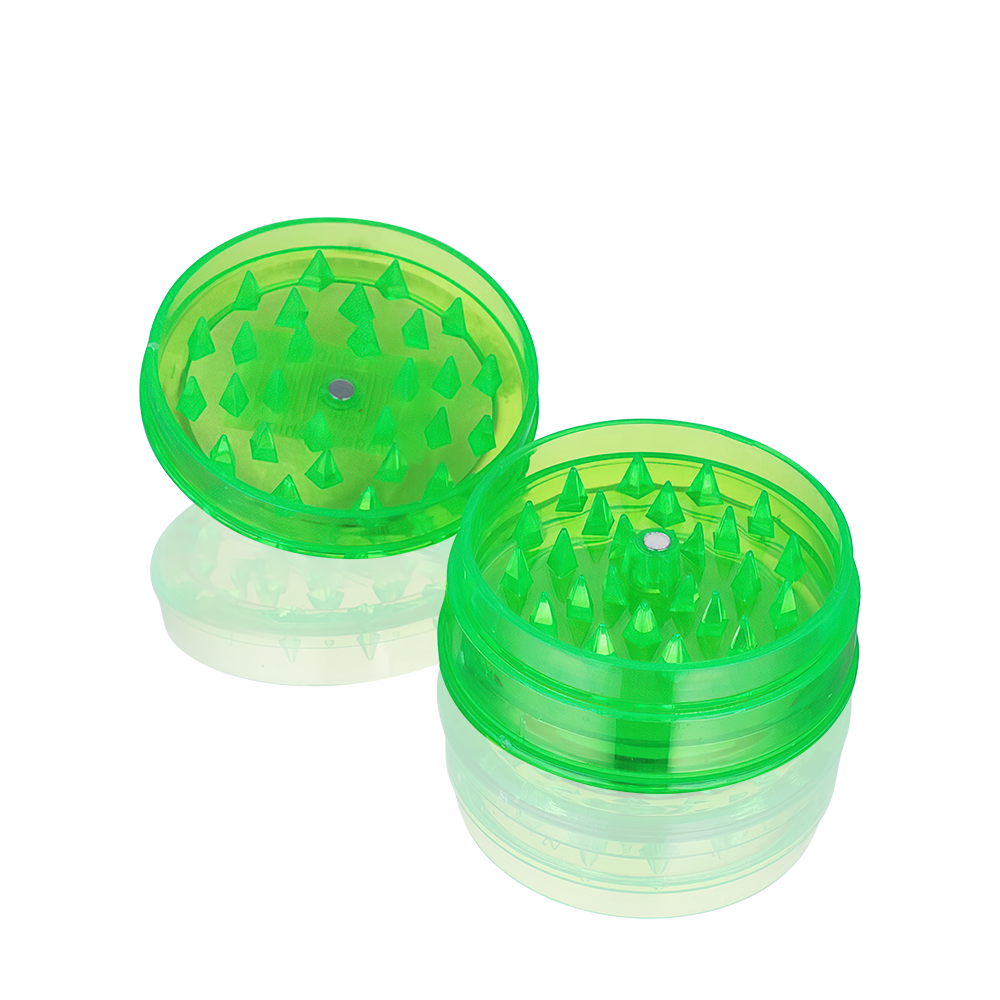 BW Plastic Herb 60mm Round Green Rick and Morty plastic weed grinder