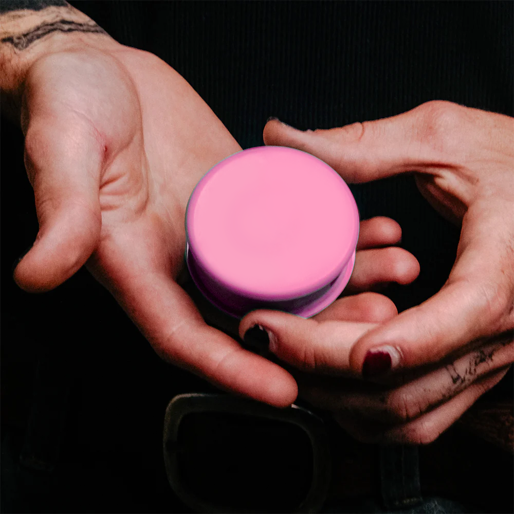 BW Plastic Herb Round Pink plastic weed grinder