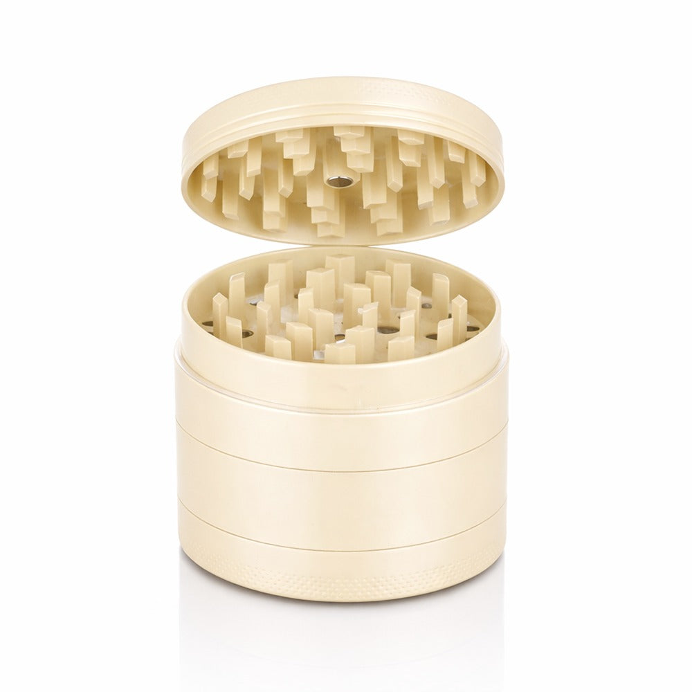 BW Round Metal Weed and Herb Beige metal weed grinder