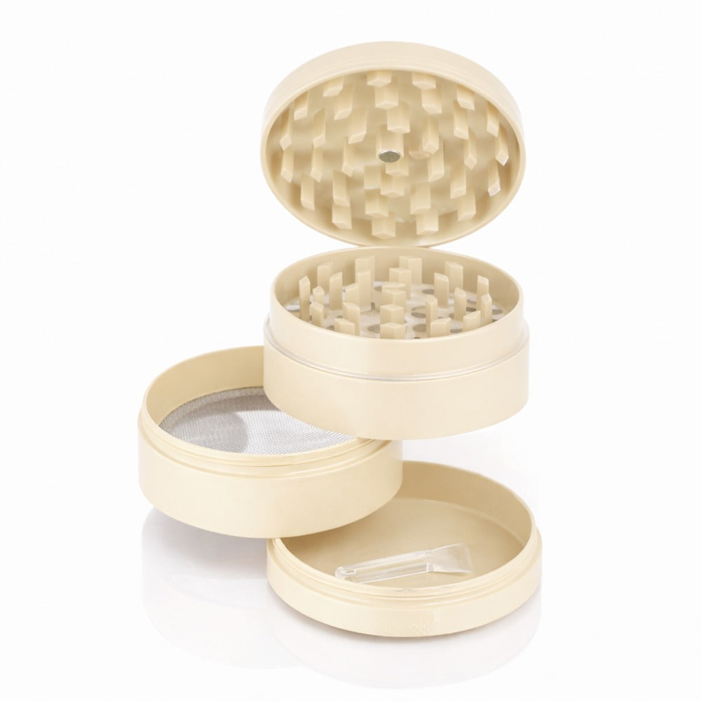 BW Round Metal Weed and Herb Beige metal weed grinder