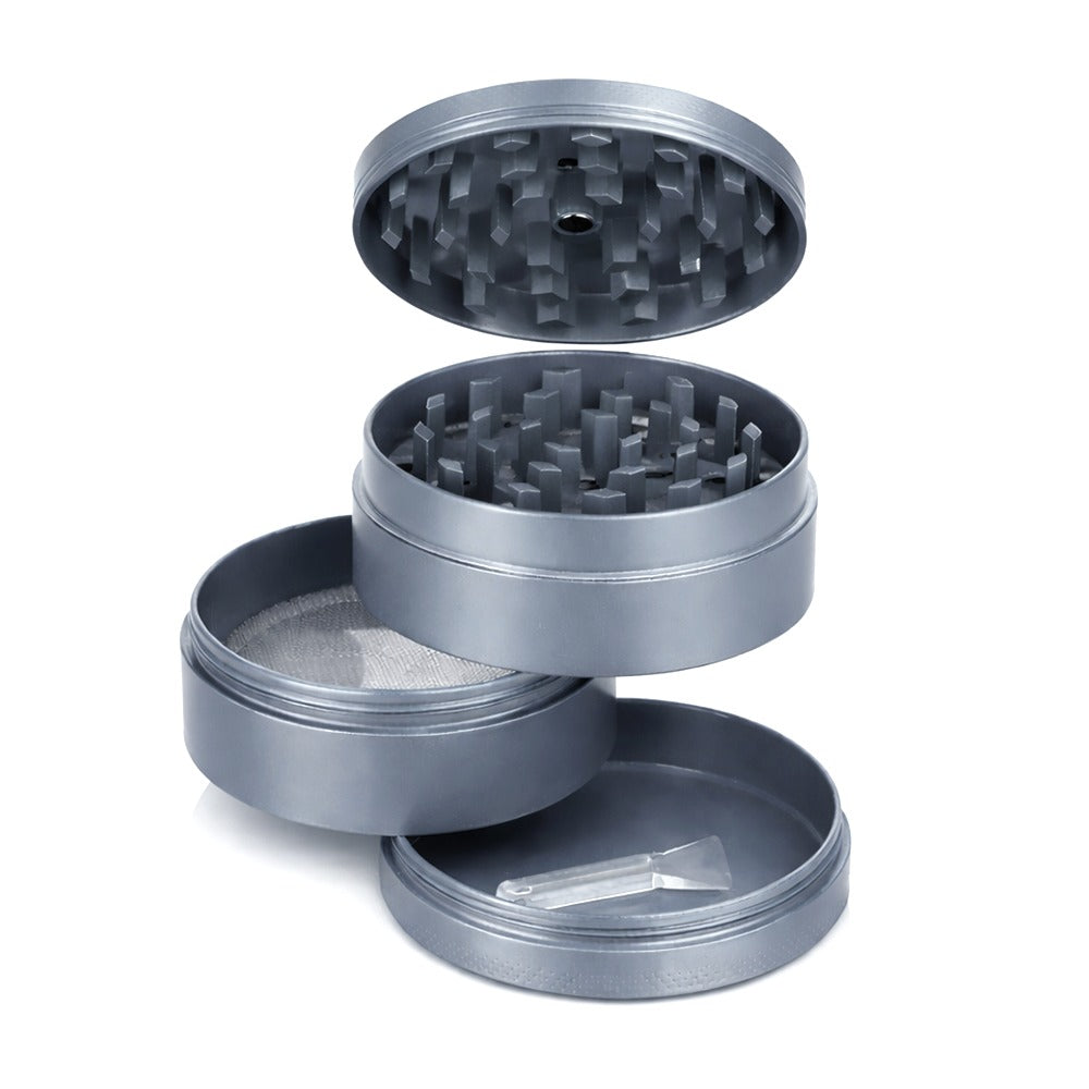 BW Round Metal Weed and Herb Grey metal weed grinder