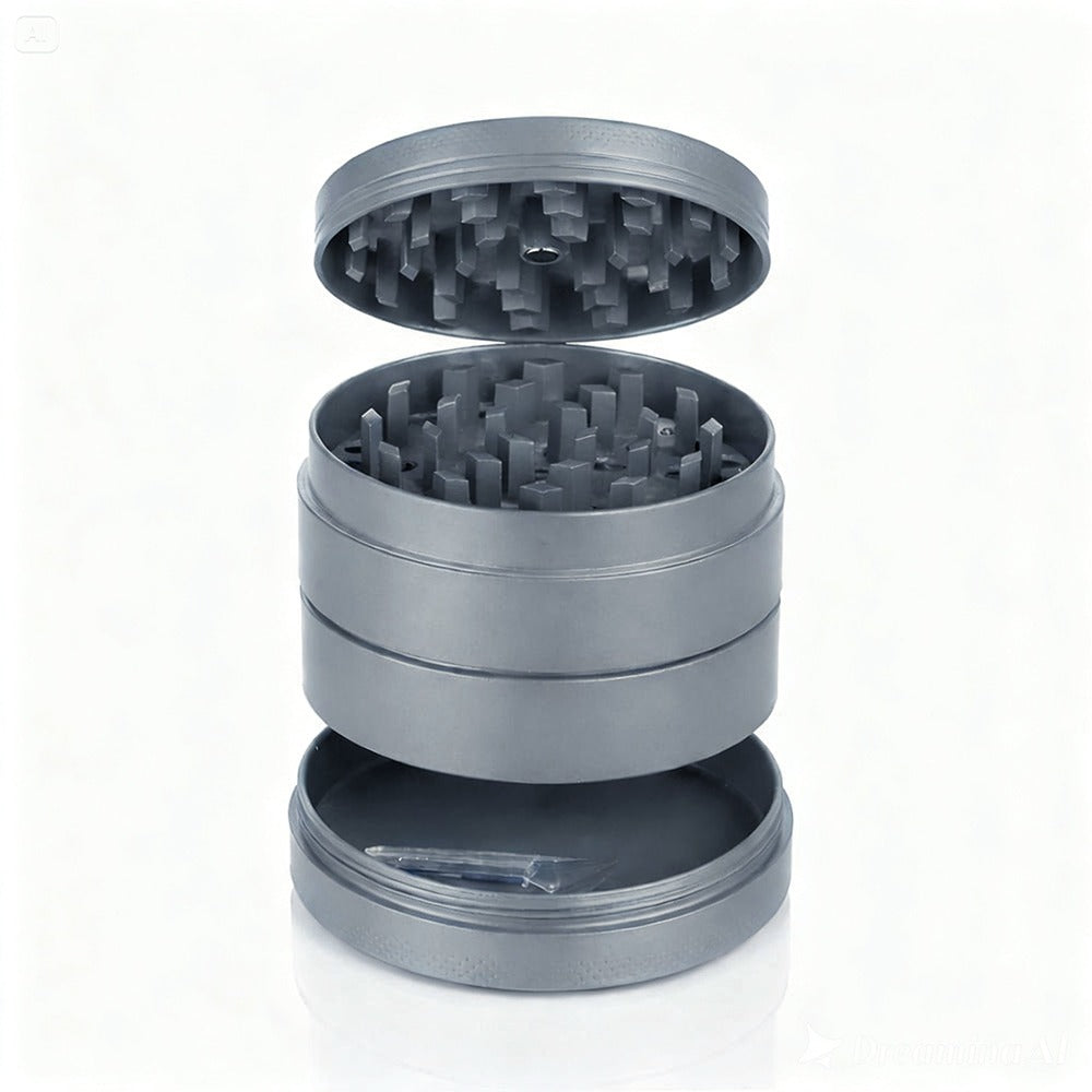 BW Round Metal Weed and Herb Grey metal weed grinder