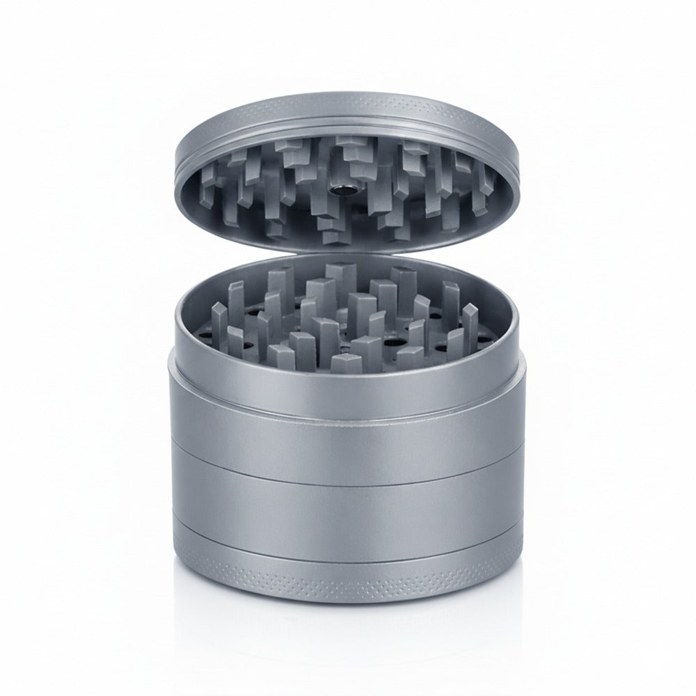 BW Round Metal Weed and Herb Grey metal weed grinder