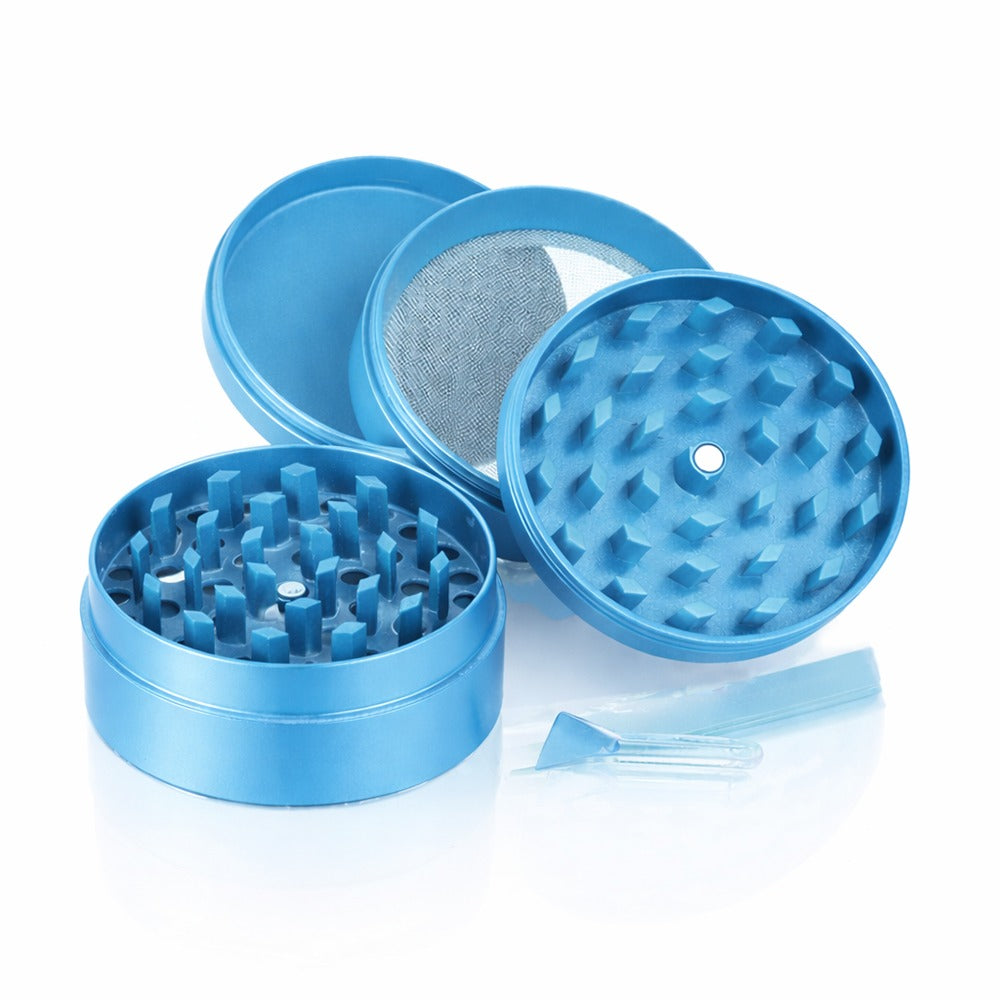 BW Round Metal Weed and Herb Light Blue metal weed grinder