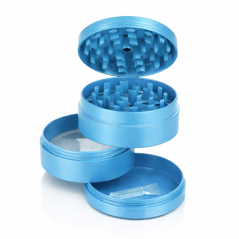 BW Round Metal Weed and Herb Light Blue metal weed grinder