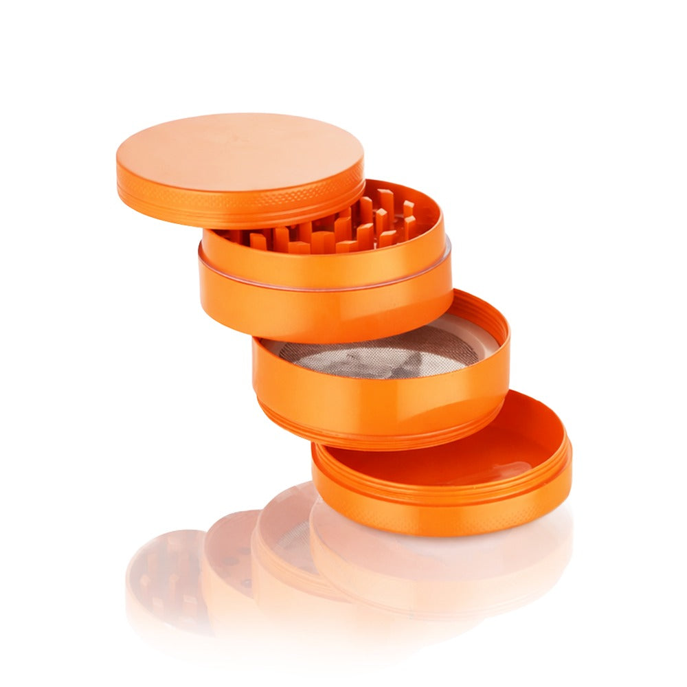 BW Round Metal Weed and Herb Orange metal weed grinder