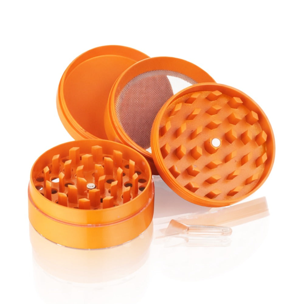 BW Round Metal Weed and Herb Orange metal weed grinder