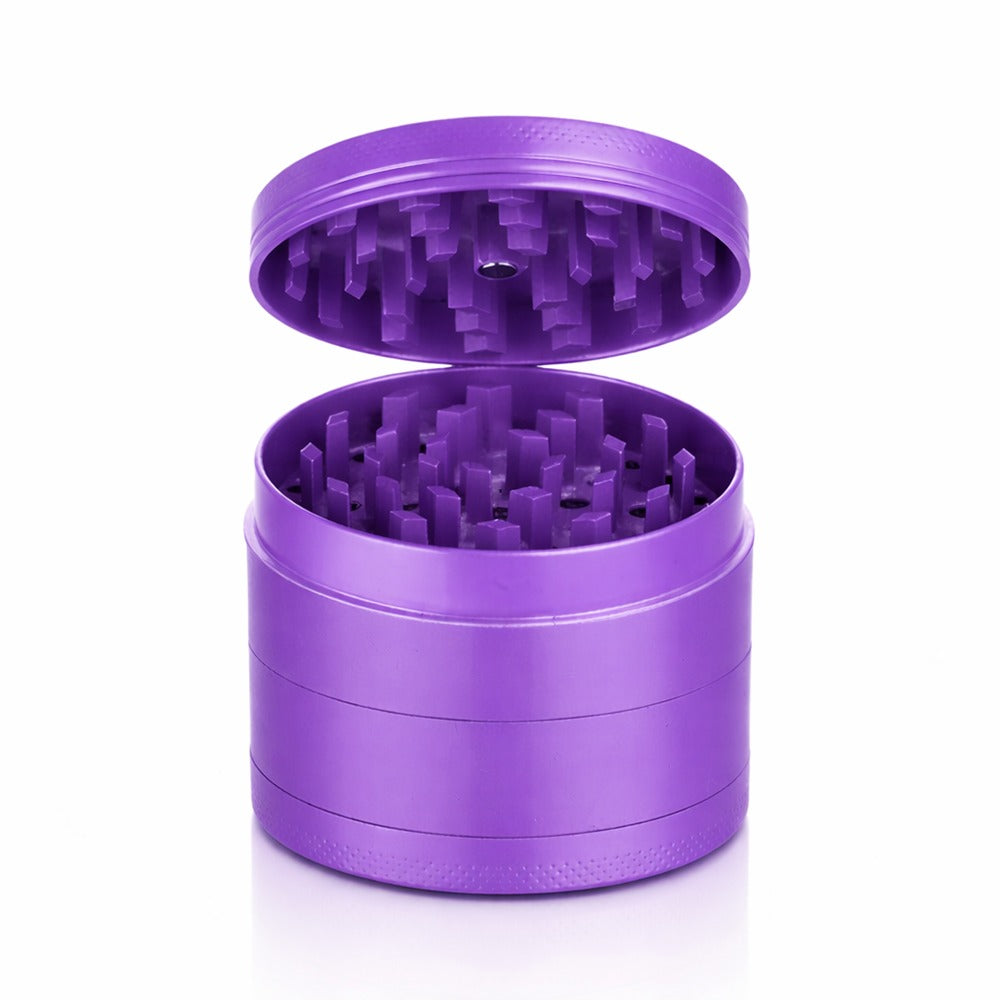 BW Round Metal Weed and Herb Purple metal weed grinder