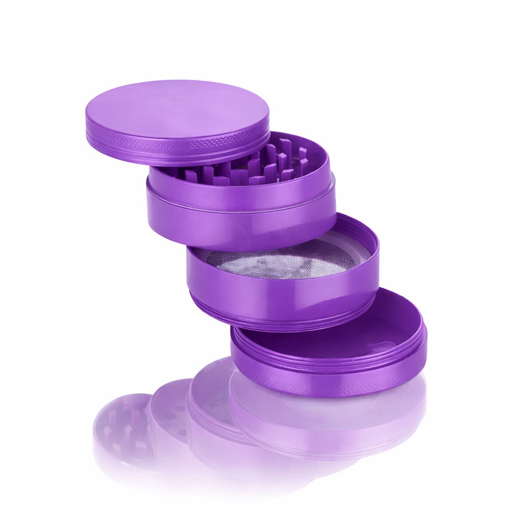 BW Round Metal Weed and Herb Purple metal weed grinder