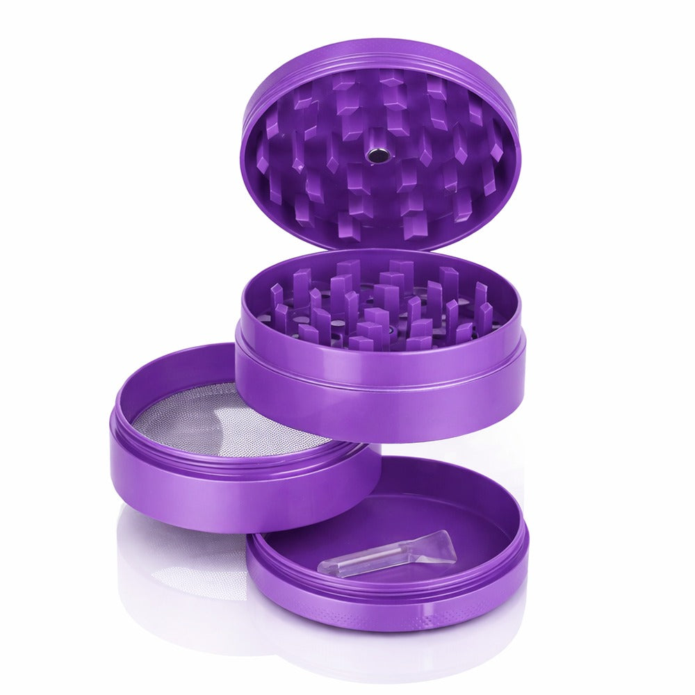 BW Round Metal Weed and Herb Purple metal weed grinder