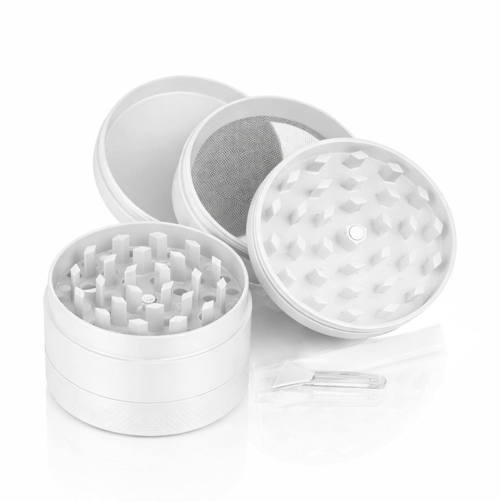 BW Round Metal Weed and Herb White metal weed grinder