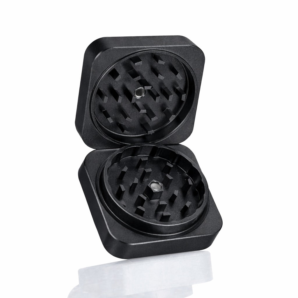 BW Square Stainless Steel Metal Herb Black metal weed grinder
