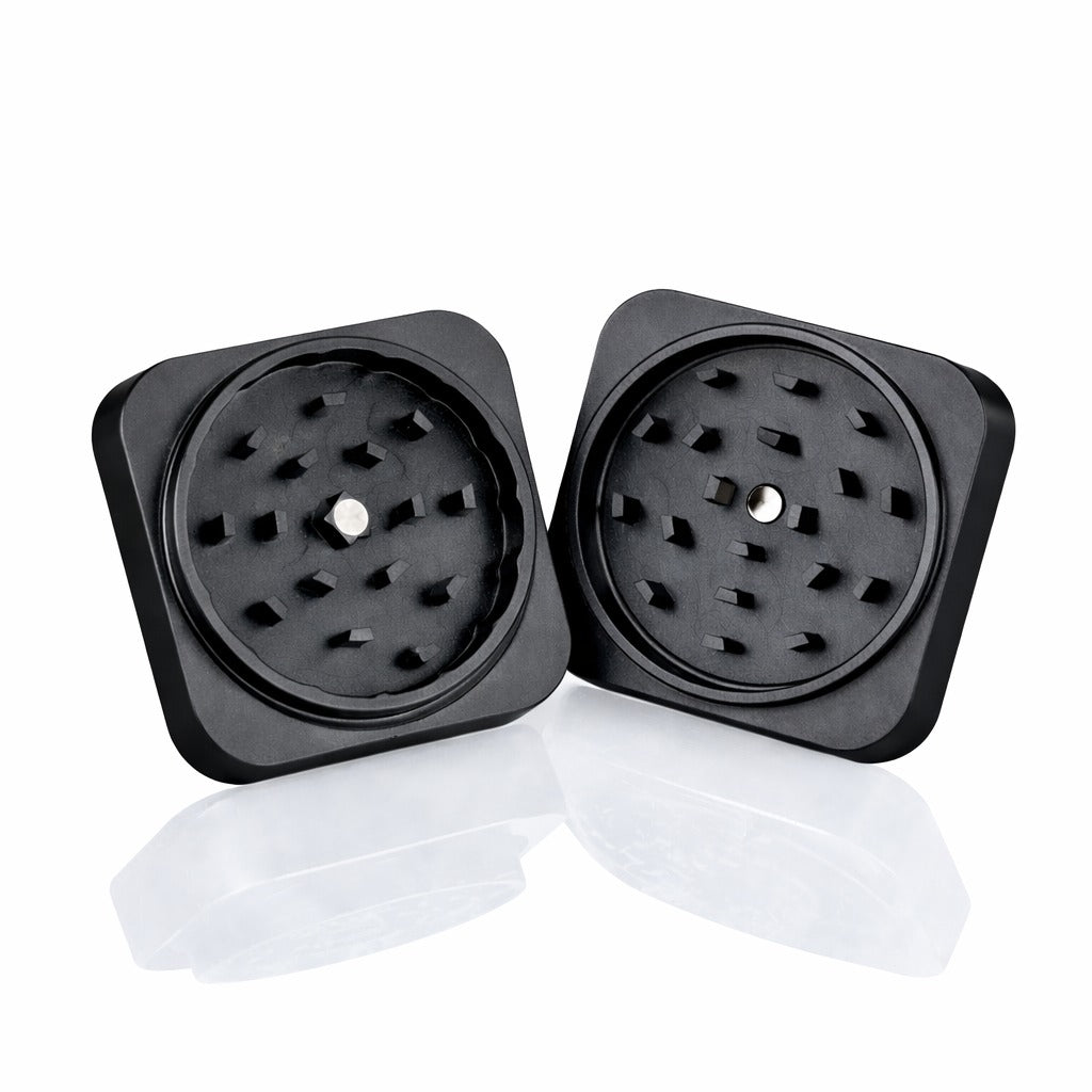 BW Square Stainless Steel Metal Herb Black metal weed grinder
