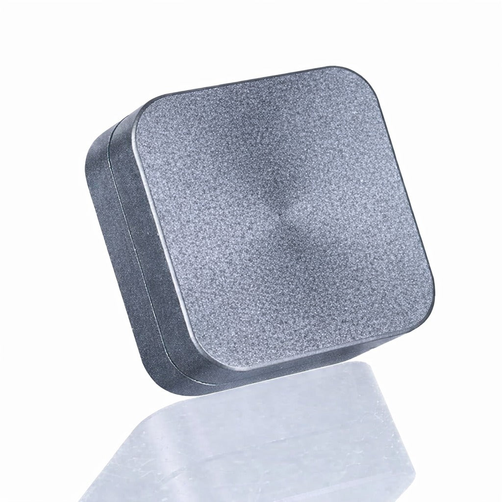 BW Square Stainless Steel Metal Herb Metallic Dark Grey metal weed grinder