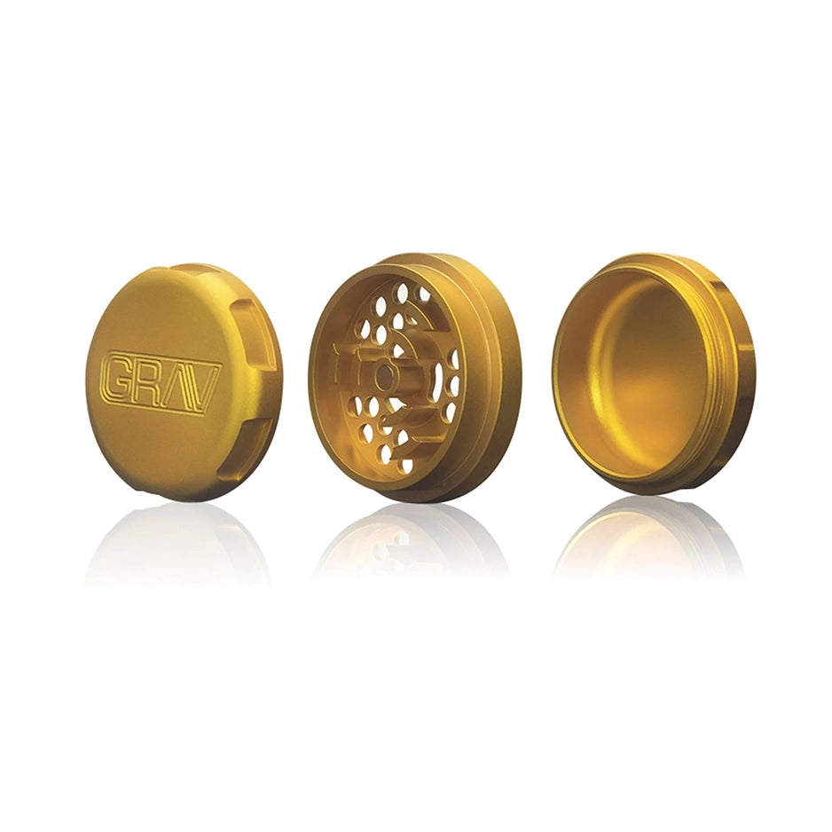 GRAV 3 Piece Metal Gold metal weed grinder