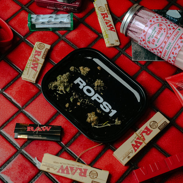 Putting the ground weed on Eetswa Smoke - Blunt Rolling Tray - Rops1 from Bong Warehouse