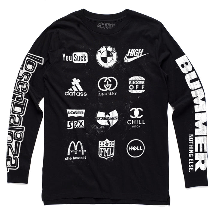 Amiete Logo blaster - Black LS T-shirt