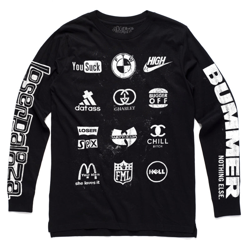 Amiete Logo blaster - Black LS T-shirt