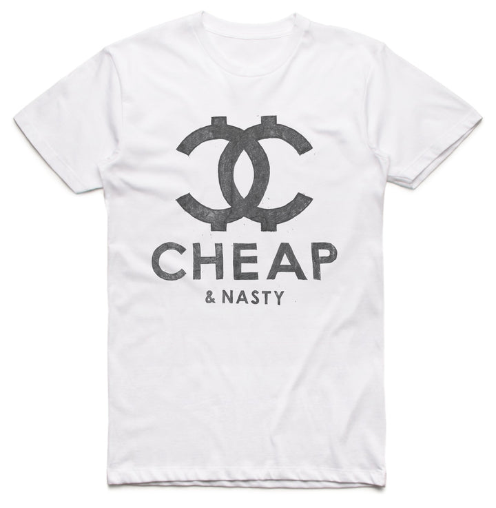 Amiete Cheap and Nasty - White T-shirt