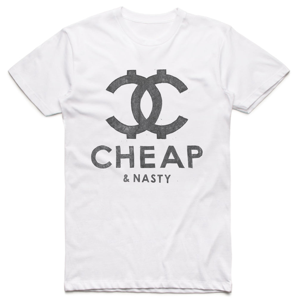 Amiete Cheap and Nasty - White T-shirt