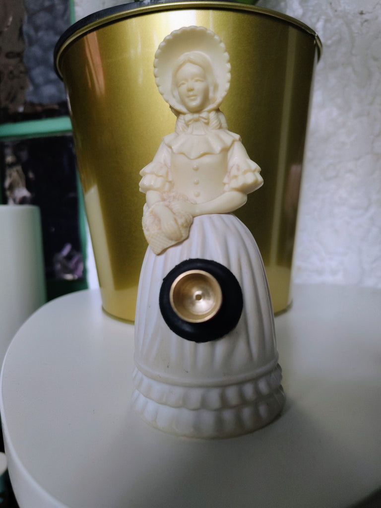 1970s Vintage Avon Bottle "Victorian Fashion Figurine." Functionally upcycled decanter vase